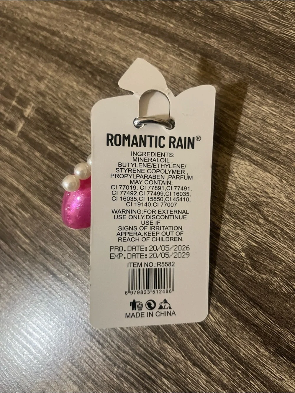 Strawberry Lip Gloss Keychain